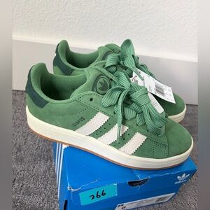 Adidas Women’s Campus 00s Suede Sneakers in Mineral Green | size 6